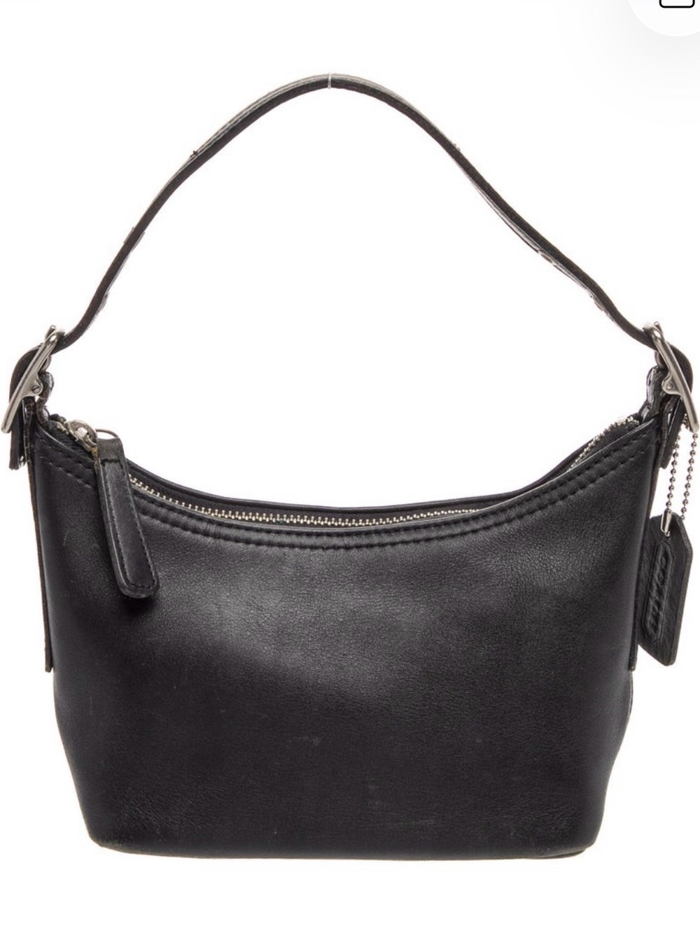 vintage black leather coach purse